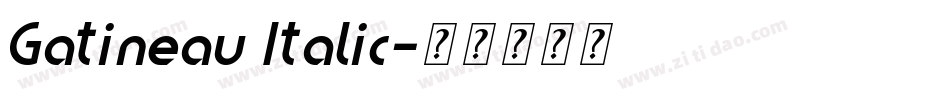 Gatineau Italic字体转换